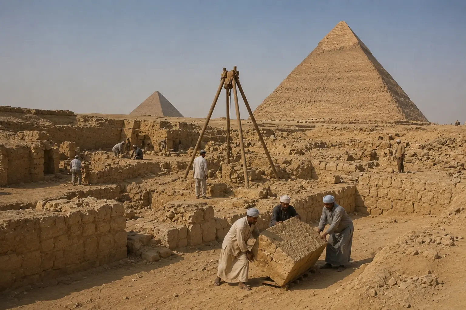 Recreación generada mediante IA de los saqueos que afectaron a diversas tumbas y monumentos del Antiguo Egipto a lo largo de los siglos.
