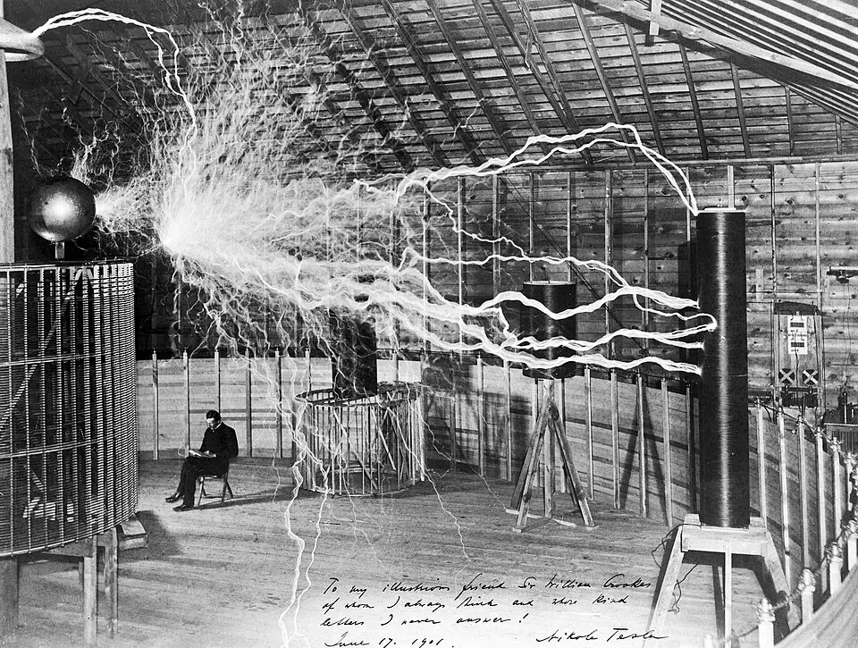 Nikola Tesla durante los años de mayor actividad como inventor