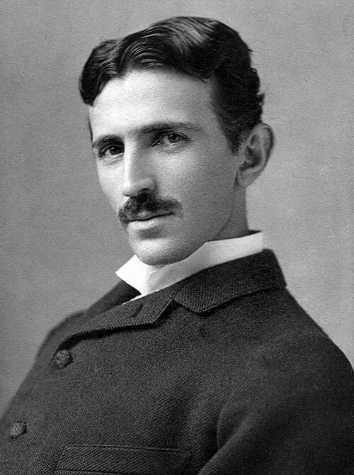 Retrato de Nikola Tesla hacia 1890
