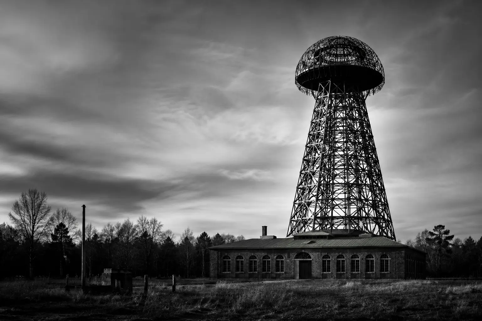 Torre Wardenclyffe de Nikola Tesla en Shoreham, Nueva York, hacia 1904