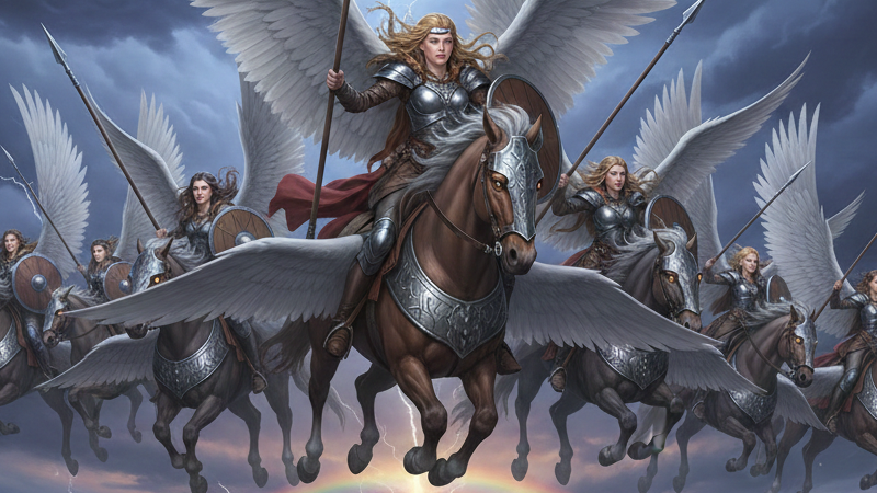 The Ride of the Valkyrs, pintura de John Charles Dollman (1909)