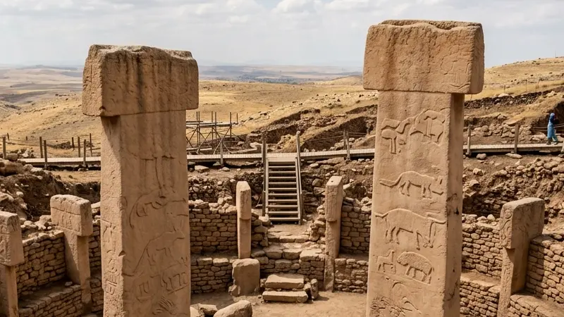 Vista de Göbekli Tepe, uno de los yacimientos arqueológicos más antiguos conocidos