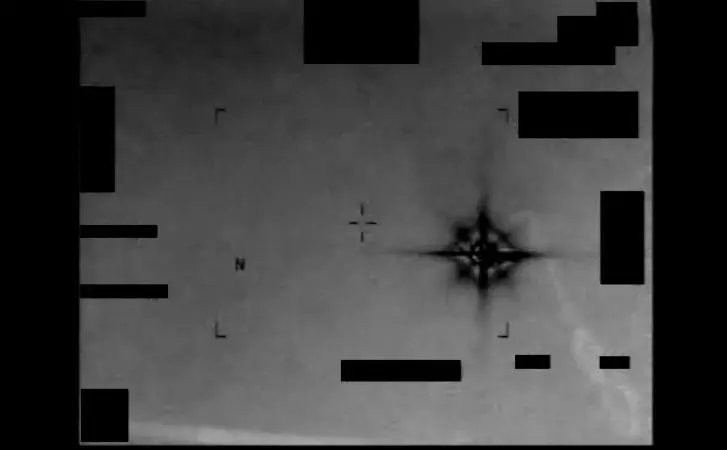 Captura del vídeo UAP desclasificado por Estados Unidos en Oriente Medio durante 2013